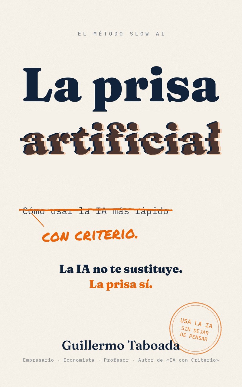 Portada de La prisa artificial, de Guillermo Taboada